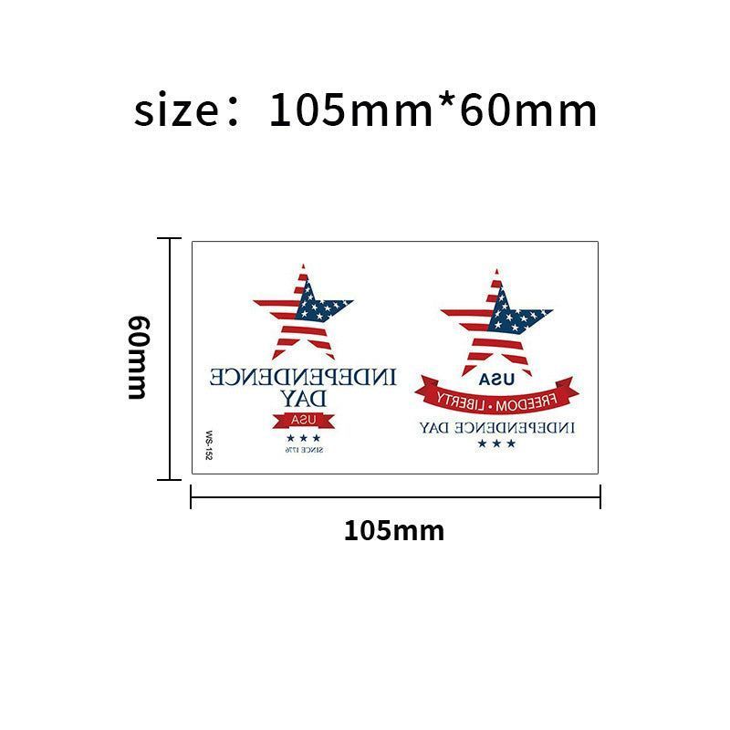 New American Flag Independence Day Tattoo Sticker Party Holiday Temporary Painted Party Waterproof Tattoo StickerFashion