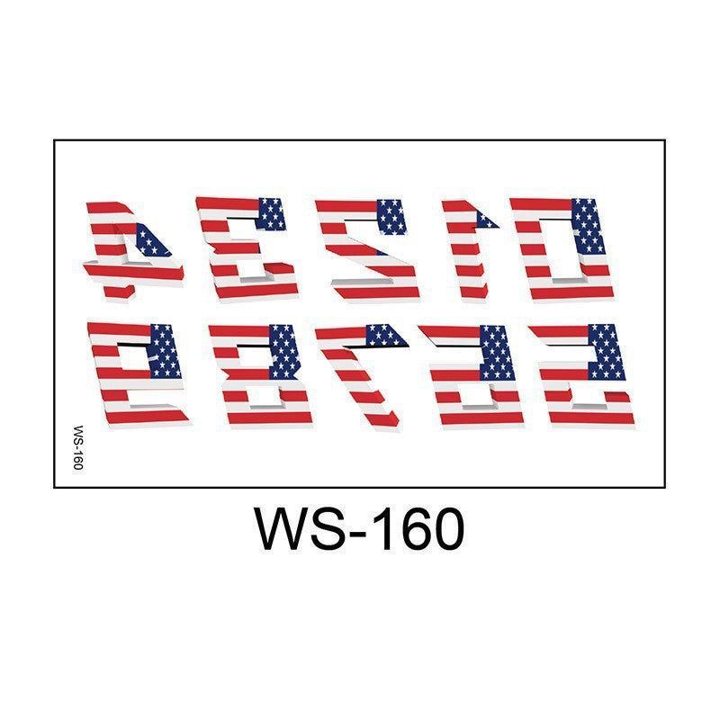 New American Flag Independence Day Tattoo Sticker Party Holiday Temporary Painted Party Waterproof Tattoo StickerFashion