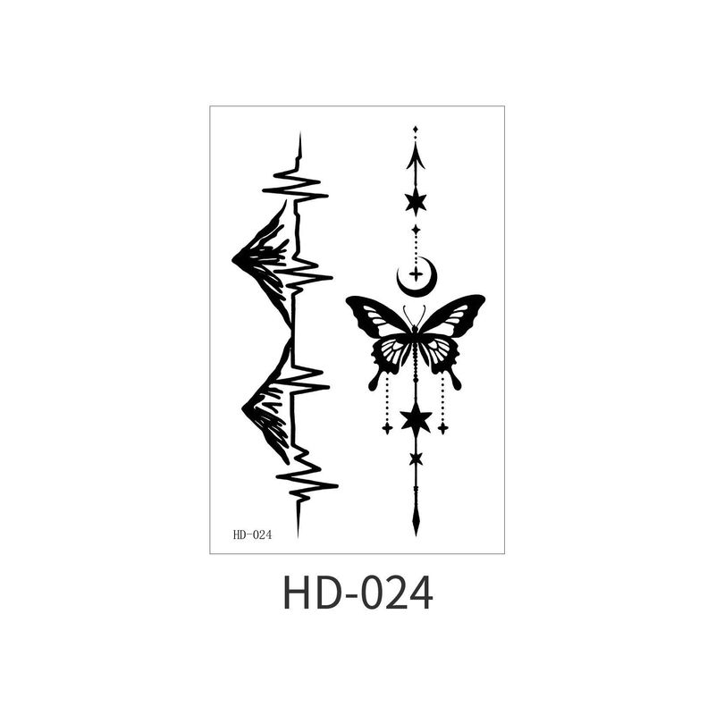 New Dark Series Butterfly Tattoo Sticker Sexy Half Sleeve Flower Arm Realistic High-Quality Tattoo StickerFashion