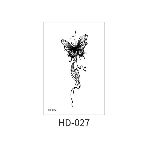 New Dark Series Butterfly Tattoo Sticker Sexy Half Sleeve Flower Arm Realistic High-Quality Tattoo StickerFashion