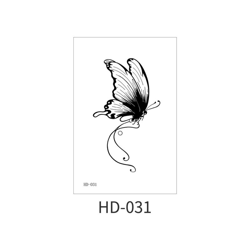 New Dark Series Butterfly Tattoo Sticker Sexy Half Sleeve Flower Arm Realistic High-Quality Tattoo StickerFashion