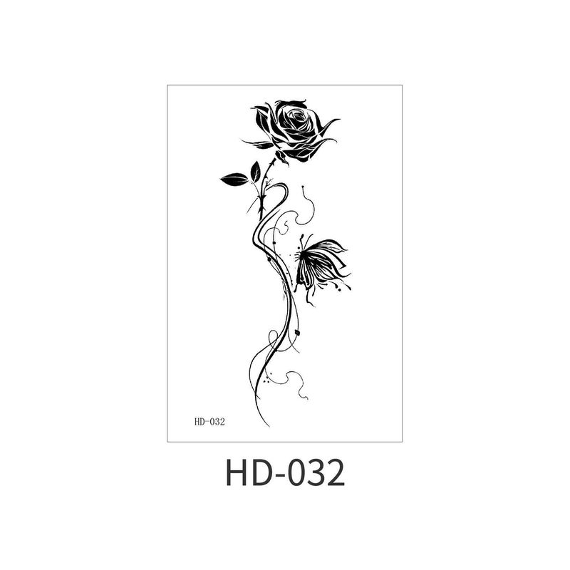 New Dark Series Butterfly Tattoo Sticker Sexy Half Sleeve Flower Arm Realistic High-Quality Tattoo StickerFashion