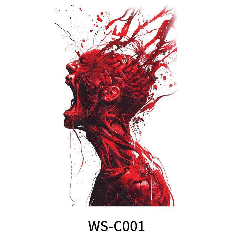 New In Stock Halloween Tattoo Stickers Children Funny Cartoon Activities Disposable Holiday Tattoo Stickers