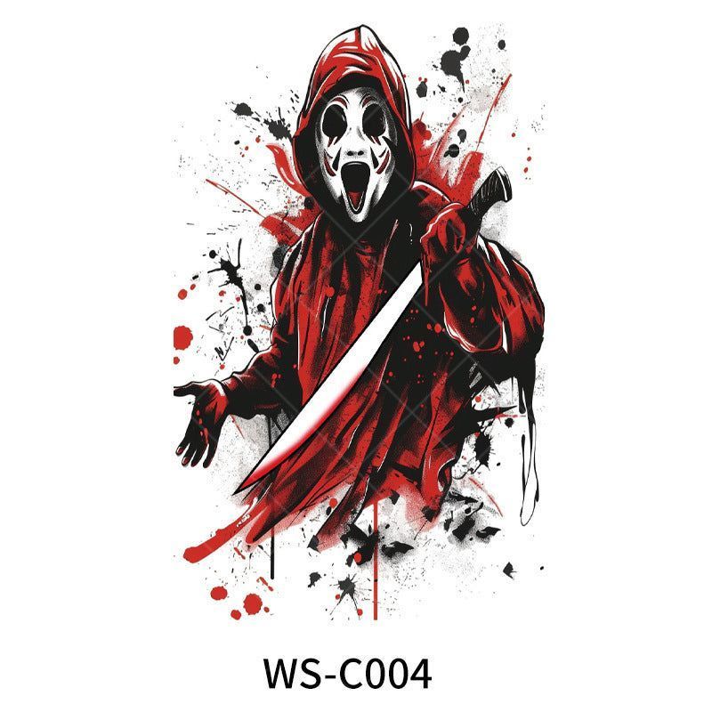 New In Stock Halloween Tattoo Stickers Children Funny Cartoon Activities Disposable Holiday Tattoo Stickers