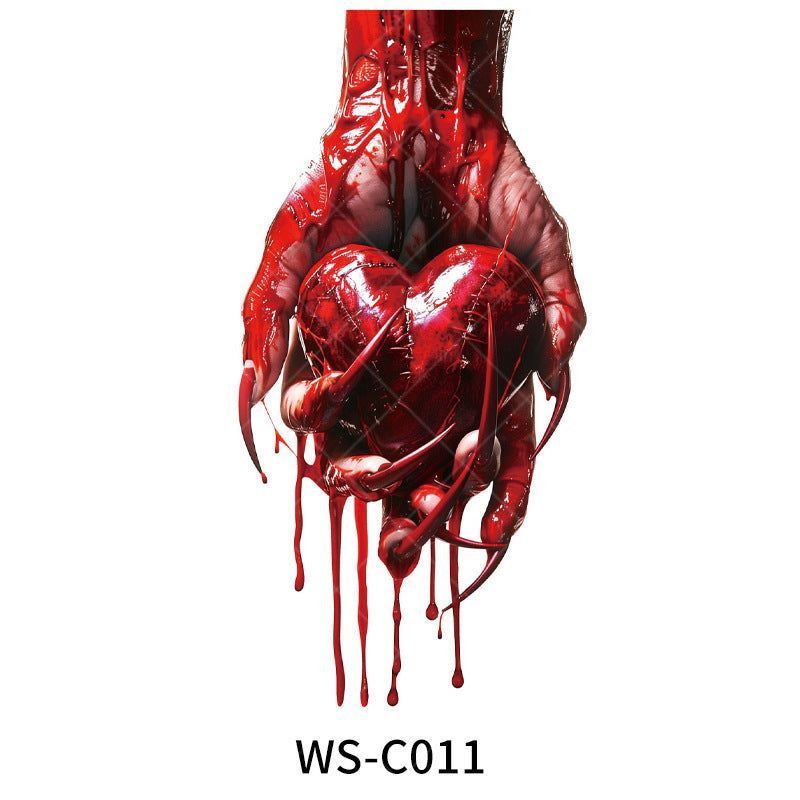 New In Stock Halloween Tattoo Stickers Children Funny Cartoon Activities Disposable Holiday Tattoo Stickers