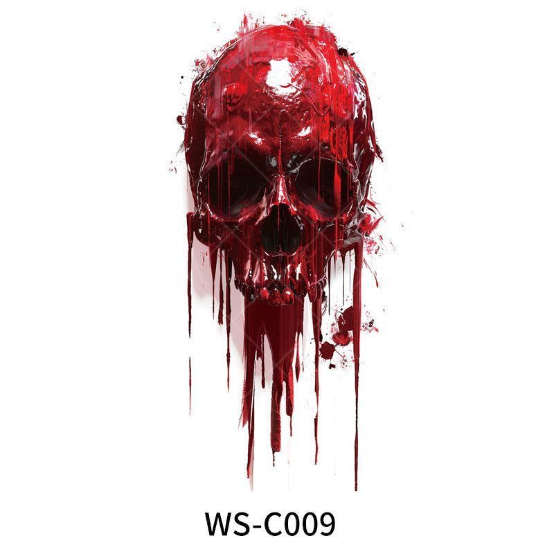 New In Stock Halloween Tattoo Stickers Children Funny Cartoon Activities Disposable Holiday Tattoo Stickers