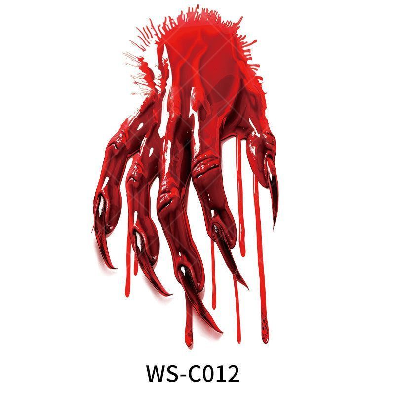 New In Stock Halloween Tattoo Stickers Children Funny Cartoon Activities Disposable Holiday Tattoo Stickers