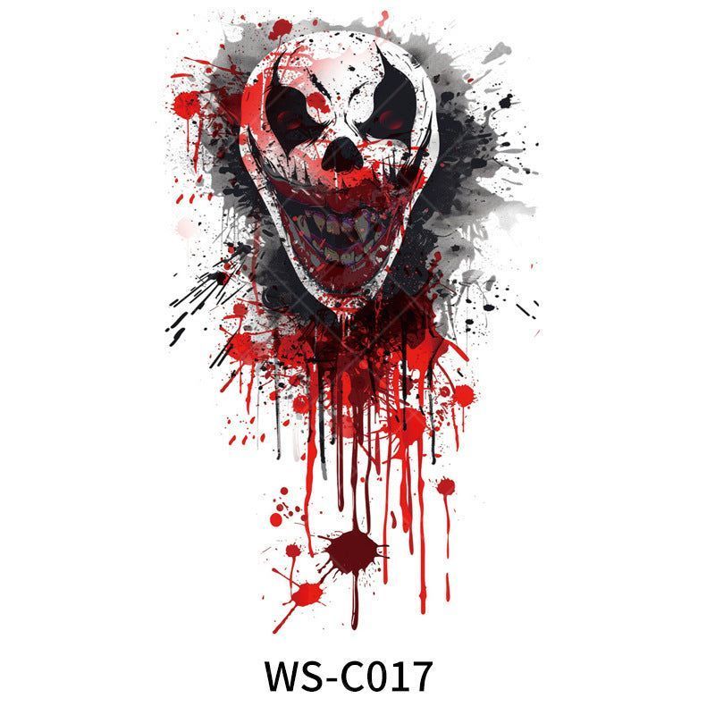 New In Stock Halloween Tattoo Stickers Children Funny Cartoon Activities Disposable Holiday Tattoo Stickers