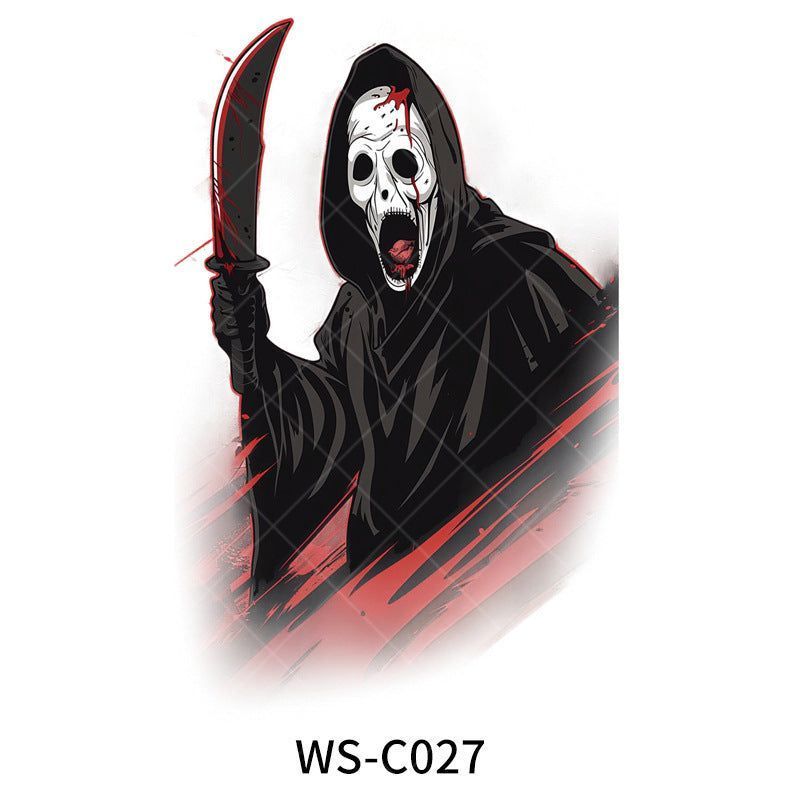 New In Stock Halloween Tattoo Stickers Children Funny Cartoon Activities Disposable Holiday Tattoo Stickers