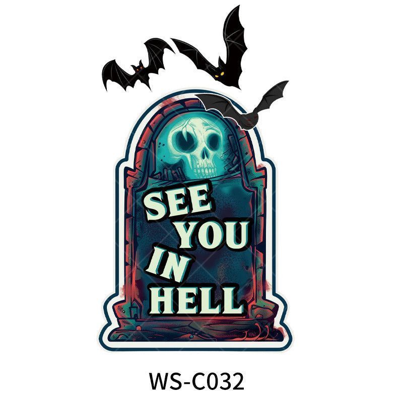 New In Stock Halloween Tattoo Stickers Children Funny Cartoon Activities Disposable Holiday Tattoo Stickers