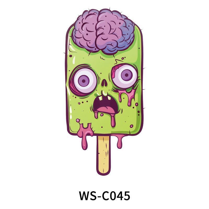 New In Stock Halloween Tattoo Stickers Children Funny Cartoon Activities Disposable Holiday Tattoo Stickers