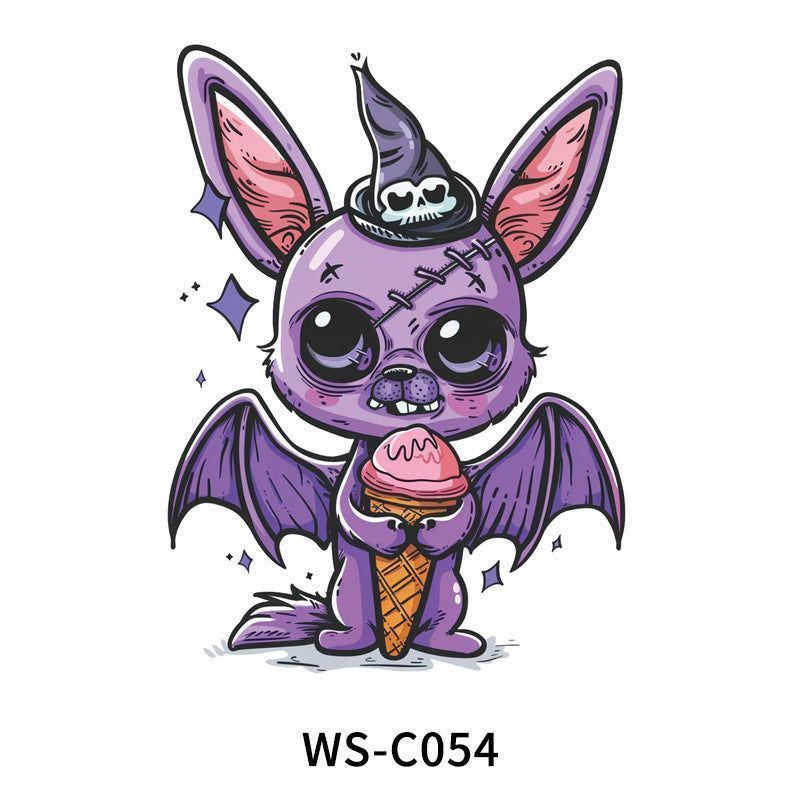 New In Stock Halloween Tattoo Stickers Children Funny Cartoon Activities Disposable Holiday Tattoo Stickers