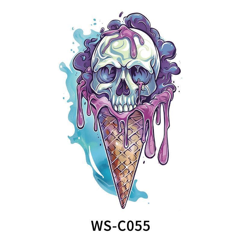 New In Stock Halloween Tattoo Stickers Children Funny Cartoon Activities Disposable Holiday Tattoo Stickers