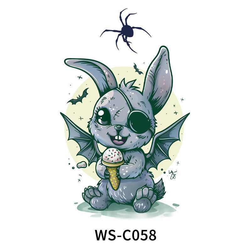 New In Stock Halloween Tattoo Stickers Children Funny Cartoon Activities Disposable Holiday Tattoo Stickers