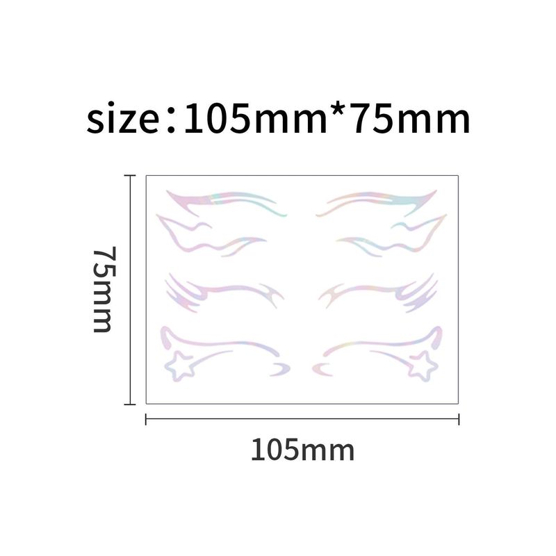New Laser Makeup Eye Sticker For Makeup Beginners Hand Disabled Party Eye With Tattoo Sticker Disposable StickerFashion