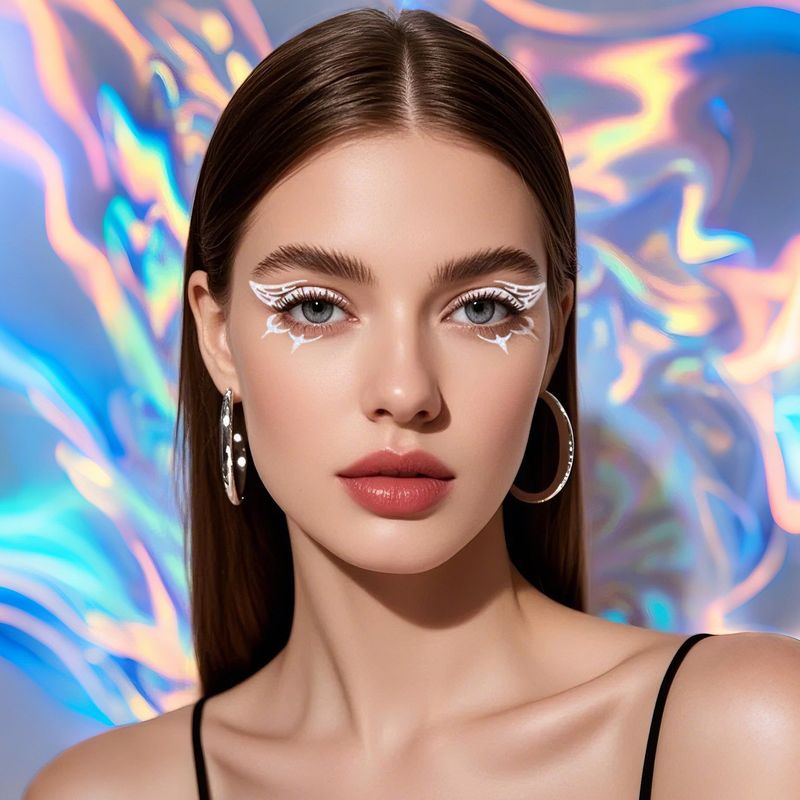 New Laser Makeup Eye Sticker For Makeup Beginners Hand Disabled Party Eye With Tattoo Sticker Disposable StickerFashion