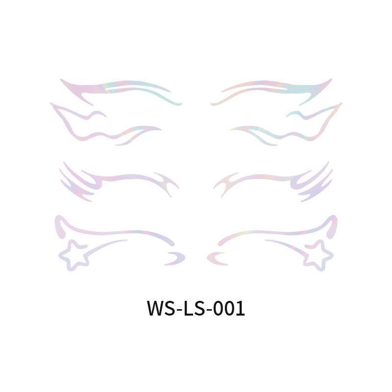 New Laser Makeup Eye Sticker For Makeup Beginners Hand Disabled Party Eye With Tattoo Sticker Disposable StickerFashion