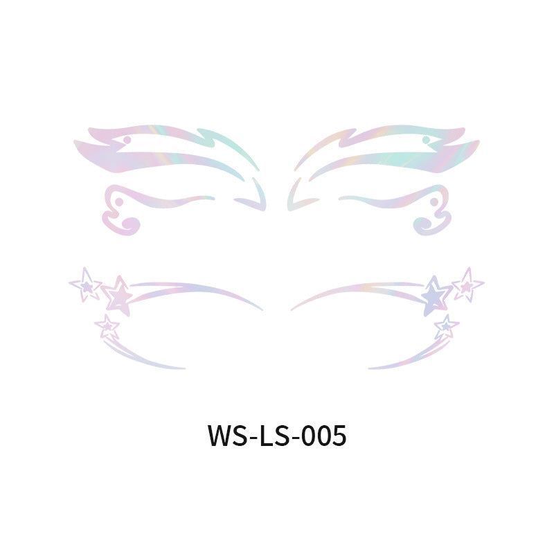 New Laser Makeup Eye Sticker For Makeup Beginners Hand Disabled Party Eye With Tattoo Sticker Disposable StickerFashion