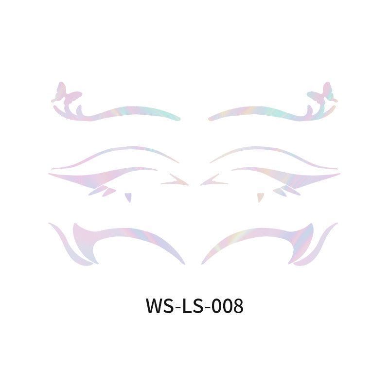 New Laser Makeup Eye Sticker For Makeup Beginners Hand Disabled Party Eye With Tattoo Sticker Disposable StickerFashion