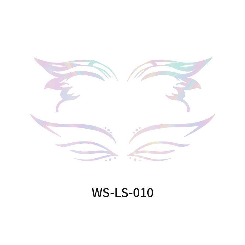 New Laser Makeup Eye Sticker For Makeup Beginners Hand Disabled Party Eye With Tattoo Sticker Disposable StickerFashion