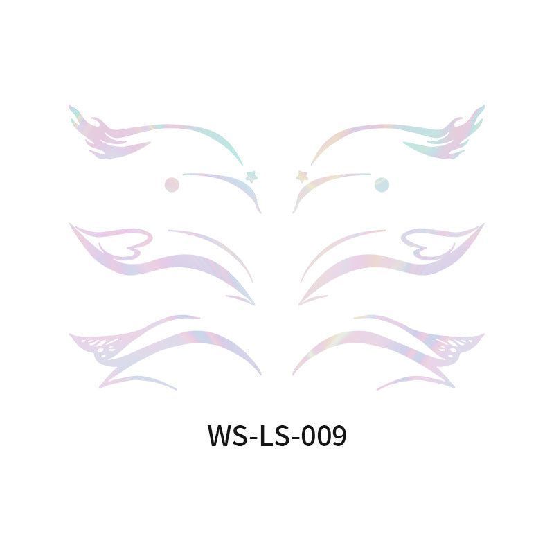 New Laser Makeup Eye Sticker For Makeup Beginners Hand Disabled Party Eye With Tattoo Sticker Disposable StickerFashion