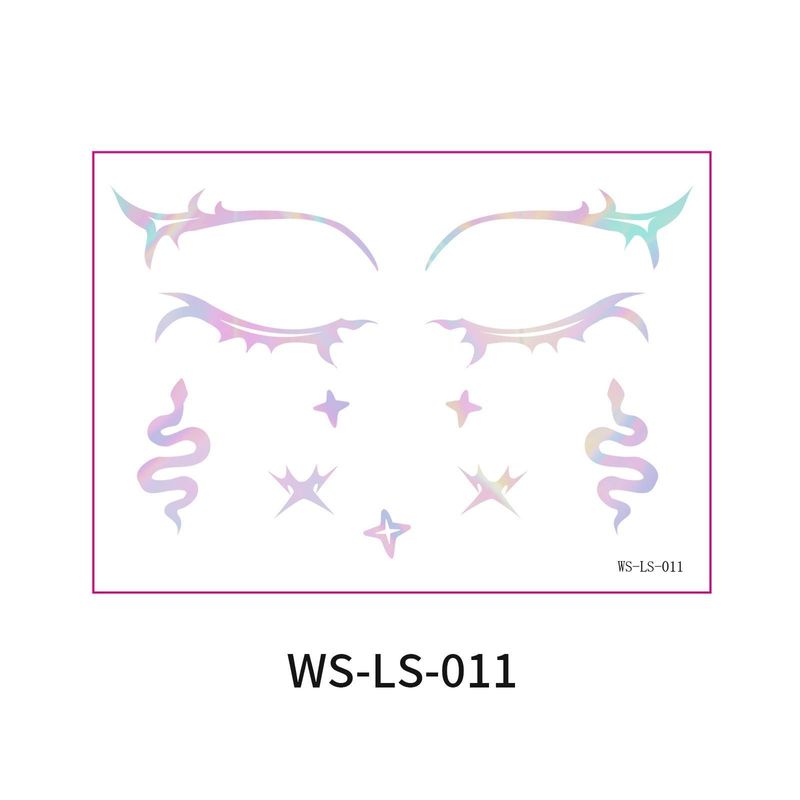 New Laser Makeup Eye Sticker For Makeup Beginners Hand Disabled Party Eye With Tattoo Sticker Disposable StickerFashion