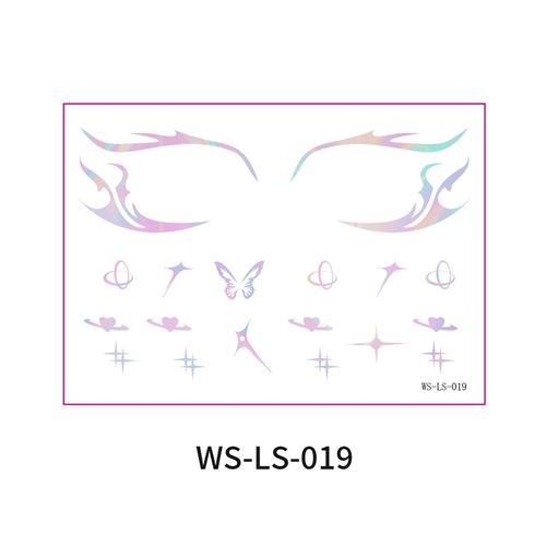 New Laser Makeup Eye Sticker For Makeup Beginners Hand Disabled Party Eye With Tattoo Sticker Disposable StickerFashion