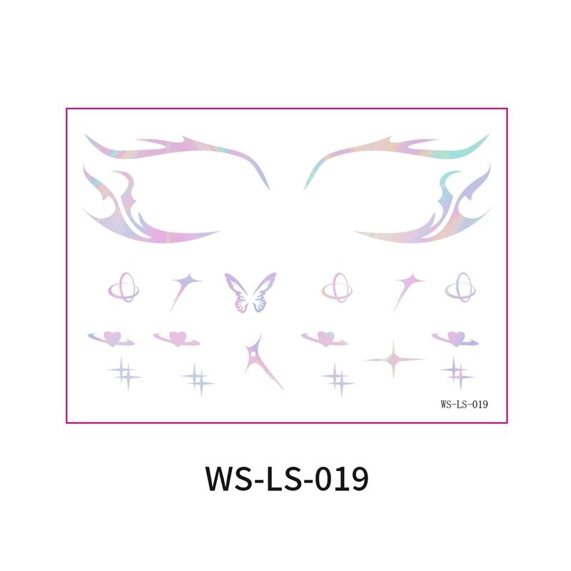 New Laser Makeup Eye Sticker For Makeup Beginners Hand Disabled Party Eye With Tattoo Sticker Disposable StickerFashion