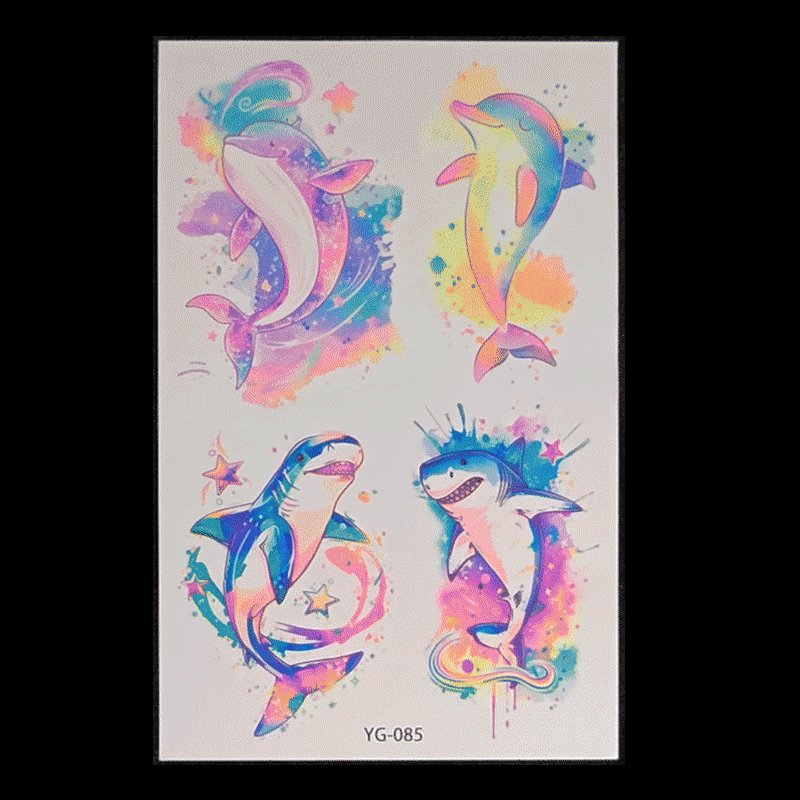 New Butterfly Fluorescent Tattoo Sticker Music Festival Bar Collarbone Flower Arm Waterproof Party Temporary Tattoo StickerNight light