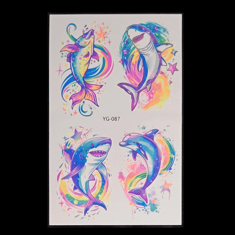 New Butterfly Fluorescent Tattoo Sticker Music Festival Bar Collarbone Flower Arm Waterproof Party Temporary Tattoo StickerNight light