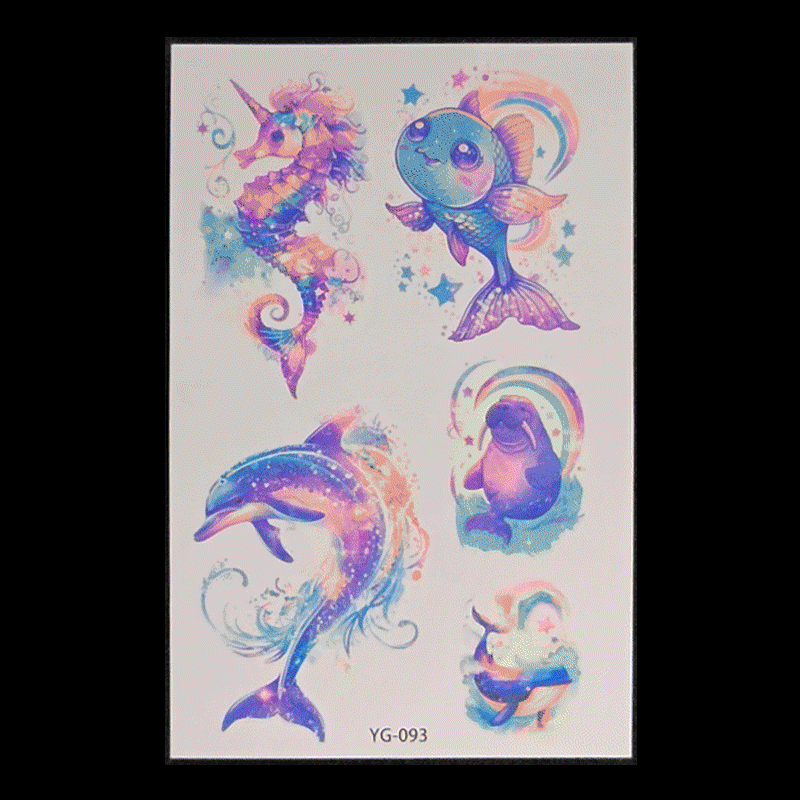 New Butterfly Fluorescent Tattoo Sticker Music Festival Bar Collarbone Flower Arm Waterproof Party Temporary Tattoo StickerNight light