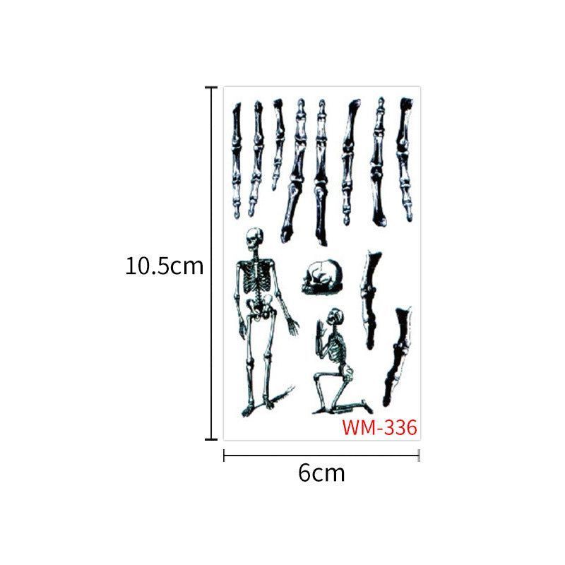 Children's Cartoon Halloween Tattoo Sticker Waterproof Funny Pumpkin Party Temporary Waterproof Tattoo Sticker