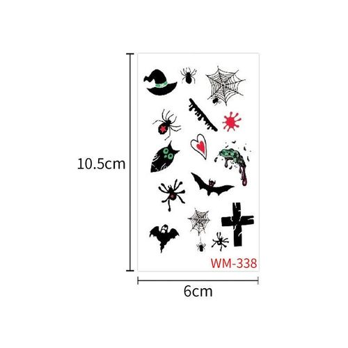 Children's Cartoon Halloween Tattoo Sticker Waterproof Funny Pumpkin Party Temporary Waterproof Tattoo Sticker