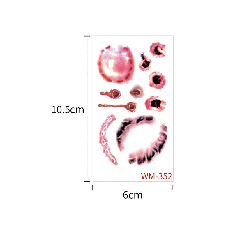 Children's Cartoon Halloween Tattoo Sticker Waterproof Funny Pumpkin Party Temporary Waterproof Tattoo Sticker