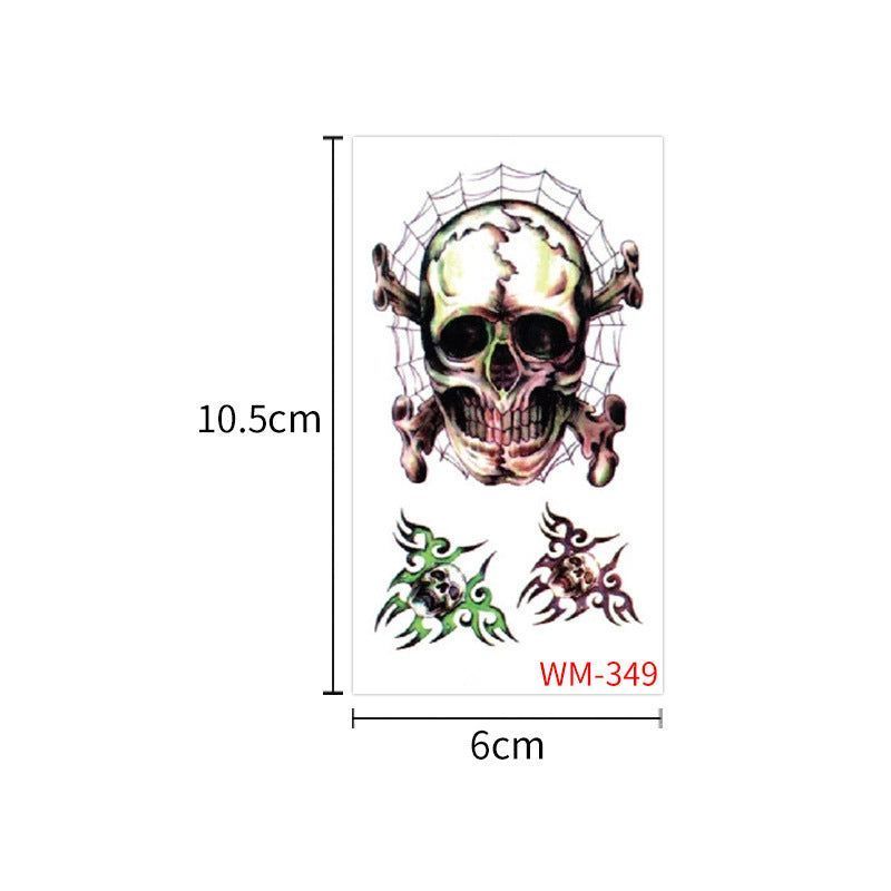 Children's Cartoon Halloween Tattoo Sticker Waterproof Funny Pumpkin Party Temporary Waterproof Tattoo Sticker