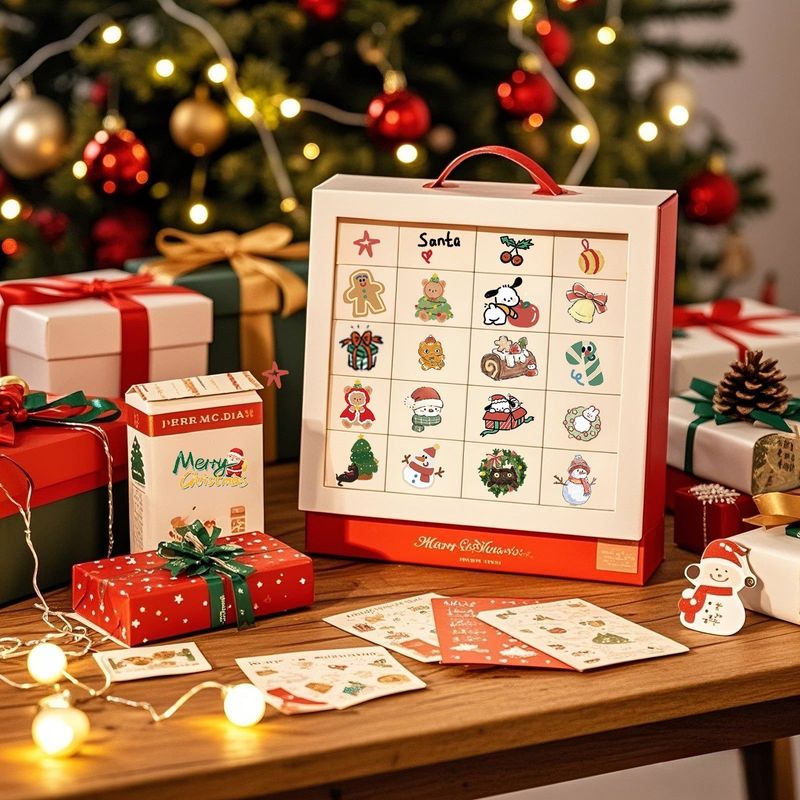 New Christmas Decorative Scratch Sticker European And American Christmas Decorative Atmosphere DIY Candle Hand Account Sticker