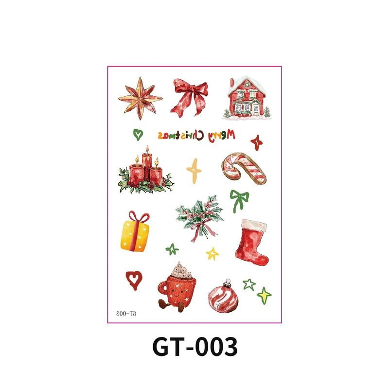 New Christmas Decorative Scratch Sticker European And American Christmas Decorative Atmosphere DIY Candle Hand Account Sticker