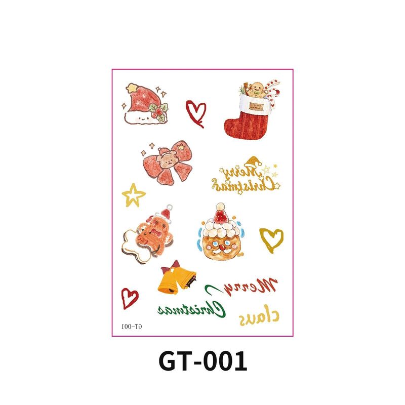 New Christmas Decorative Scratch Sticker European And American Christmas Decorative Atmosphere DIY Candle Hand Account Sticker