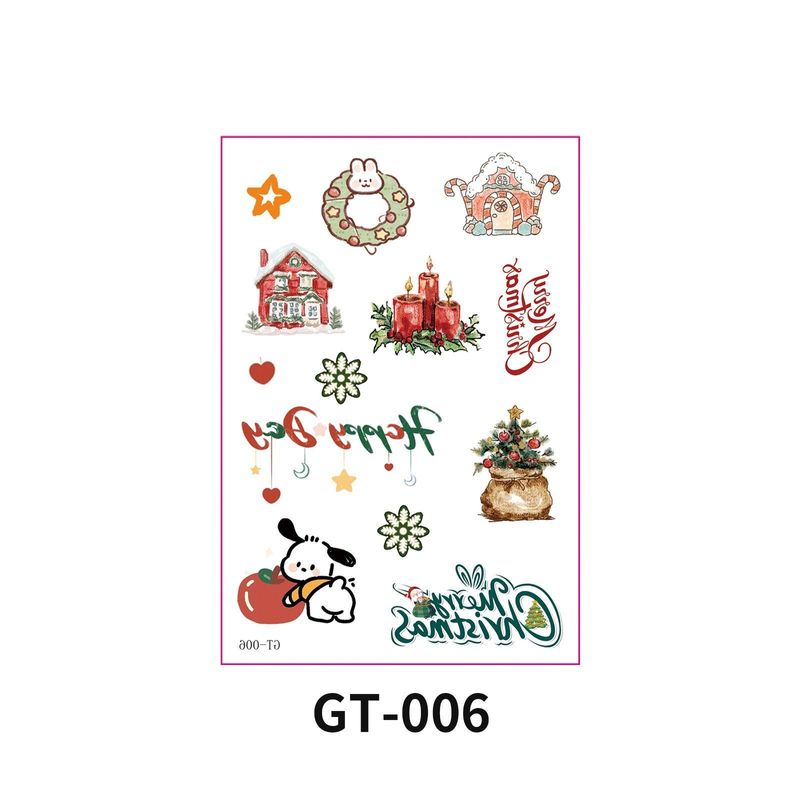 New Christmas Decorative Scratch Sticker European And American Christmas Decorative Atmosphere DIY Candle Hand Account Sticker