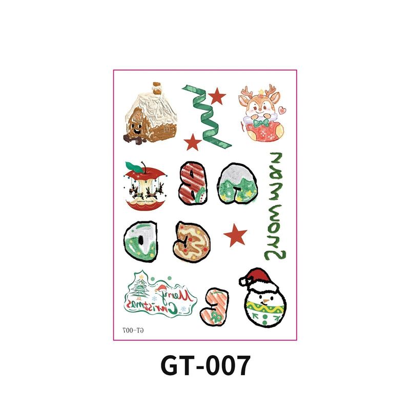 New Christmas Decorative Scratch Sticker European And American Christmas Decorative Atmosphere DIY Candle Hand Account Sticker