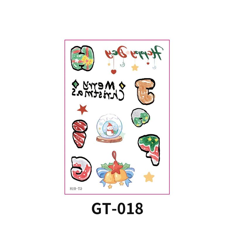 New Christmas Decorative Scratch Sticker European And American Christmas Decorative Atmosphere DIY Candle Hand Account Sticker