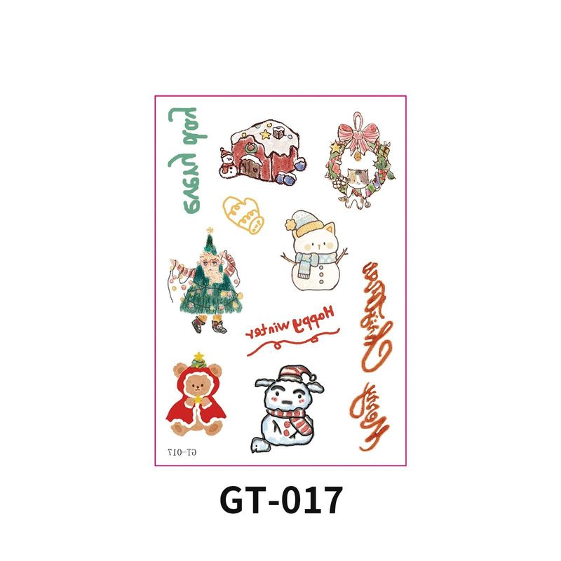 New Christmas Decorative Scratch Sticker European And American Christmas Decorative Atmosphere DIY Candle Hand Account Sticker