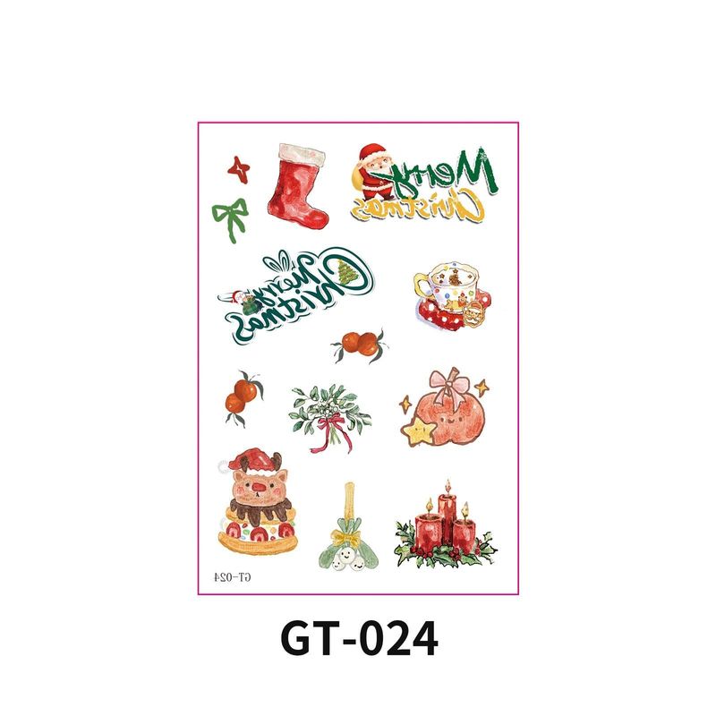 New Christmas Decorative Scratch Sticker European And American Christmas Decorative Atmosphere DIY Candle Hand Account Sticker