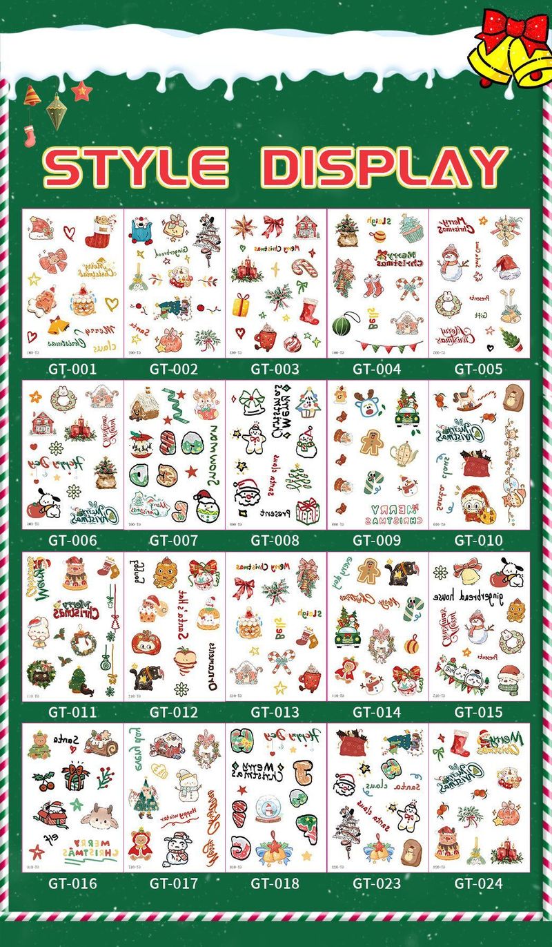 New Christmas Decorative Scratch Sticker European And American Christmas Decorative Atmosphere DIY Candle Hand Account Sticker