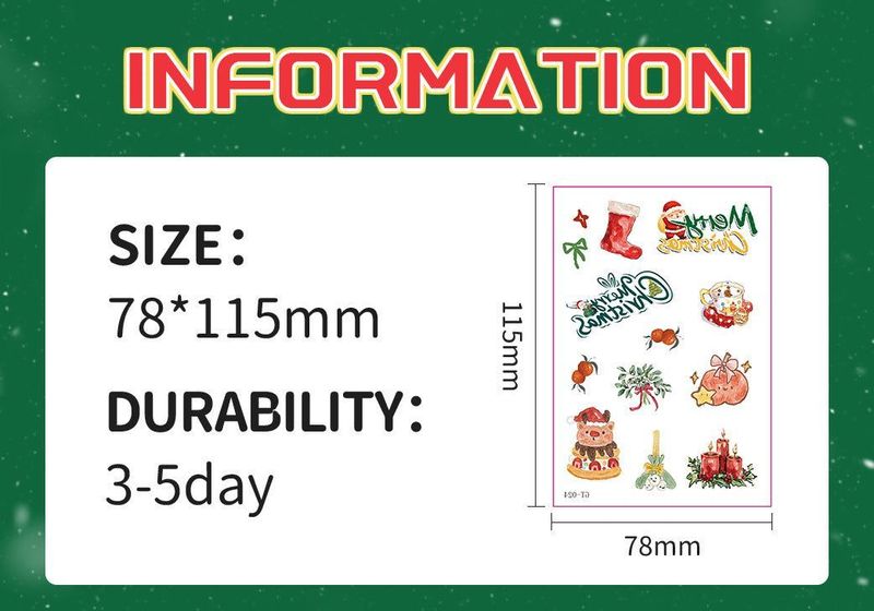 New Christmas Decorative Scratch Sticker European And American Christmas Decorative Atmosphere DIY Candle Hand Account Sticker