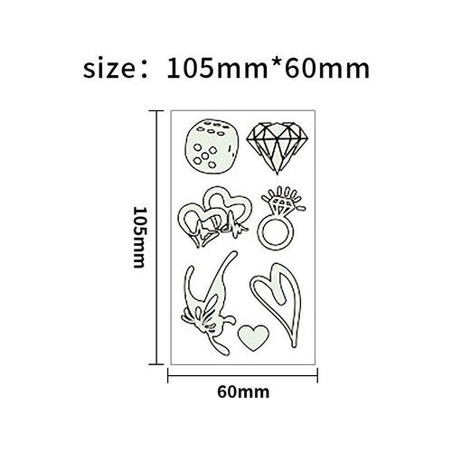 Luminous Tattoo Sticker Bar Prom Music Festival Neon Stage Waterproof Glow Tattoo Sticker For Men And Women Night light