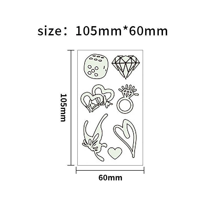 Luminous Tattoo Sticker Bar Prom Music Festival Neon Stage Waterproof Glow Tattoo Sticker For Men And Women Night light