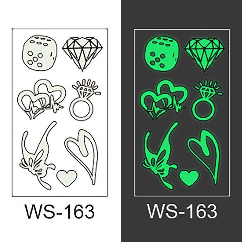Luminous Tattoo Sticker Bar Prom Music Festival Neon Stage Waterproof Glow Tattoo Sticker For Men And Women Night light