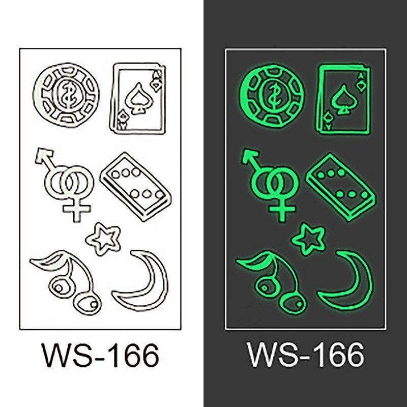 Luminous Tattoo Sticker Bar Prom Music Festival Neon Stage Waterproof Glow Tattoo Sticker For Men And Women Night light