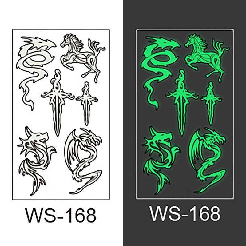 Luminous Tattoo Sticker Bar Prom Music Festival Neon Stage Waterproof Glow Tattoo Sticker For Men And Women Night light